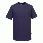LOT DE 2 - PORTWEST AS20 T-SHIRT ANTISTATIQUE ESD MARINE - TAILLE S