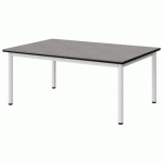 TABLE MALIBU 120X80 T1 4P STRA BÉTON F186/NOIR BLC 9016