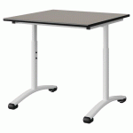 TABLE MALIBU 80X80 T3/T6 DL ST ANTIB GRIS U727/NO BLC 9016