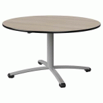 TABLE MALIBU Ø 120 T4 PC STRA ANTIB ACACIA/NOIR GRIS 9006