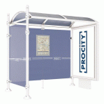 ABRI BUS PROVINCE 2.50M CAISSON 1 BARDAGE CITY BLANC 9010 - PROCITY