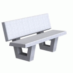 BANC MIAMI BÉTON BLANC SABLÉ