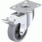 BLICKLE - ROULETTE PIVOTANTE À FREIN Ø 80MM BANDAGE CAOUTCHOUC SBR 80KG - LKPA-VPA 80G-FI