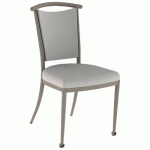 CHAISE 550 MOBILE ALU ASS/DOS ABAKA GRÈGE - 4P NOISETTE - MOBIDECOR