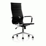 CHAISE DE BUREAU ZARETO À HAUT DOSSIER NOIR