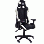 FAUTEUIL DE GAMING PARAISO SIMILICUIR NOIR/BLANC - FOROL