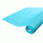 LOT DE 12 - NAPPE EN ROULEAU PAPIER DAMASSÉ -1,18 X 6M - AZUR