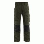 PANTALON DE TRAVAIL SERVICES STRETCH VERT OLIVE/NOIR TAILLE 54C - BLAKLADER