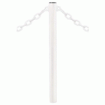 POTELET PROVINCE Ø76 MM CHAINES 2 ANNEAUX INOX BLANC 9010 - PROCITY
