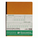 REGISTRE COMPTABLE CAISSE BANQUE EXACOMPTA 6510E, 25 X 32 CM 80 PAGES