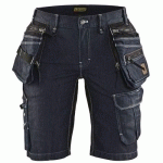 SHORT X1900 ARTISAN DENIM STRETCH 2D FEMME/NOIR TAILLE 52 - BLAKLADER