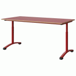 TABLE MALIBU 160X80 T3/T6 DL ST ALAISÉ ROUG U321/ROUGE 3020 - MANUTAN EXPERT