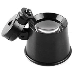 LOUPE POUR LES YEUX 10X AVEC LUMIÈRE LED, SUPPORT DE BOUCLE POUR LES YEUX GROSSISSANT LOUPE POUR LES YEUX PORTABLE ILLUMINÉE PAR LED (10X)