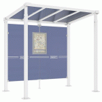 ABRI BUS MILAN 2.50 M SANS BARDAGES LATÉRAUX - BLANC 9010 - PROCITY