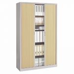 ARMOIRE MÉTAL CLASSTOUT COLOR - A RIDEAUX - L. 120 X  H. 198 CM - CORPS ALUMINIUM  - RIDEAUX HÊTRE