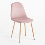 CHAISE EN VELOURS CÔTELÉ GLAMM SKLUM MAQUILLAGE BOIS NATUREL - BOIS NATUREL MAQUILLAGE