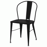 CHAISE TURIA ACIER 4 PIEDS - NOIR - JAYSO