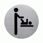 PICTOGRAMME 'THE BADGE' ESPACE CHANGE BÉBÉ, ARGENT - LOT DE 5