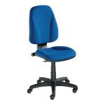 SIÈGE DE BUREAU STAPLES BIEN ASSIS 2 TISSU REMBOURRÉ HAUTEUR AJUSTABLE À ROULETTES HAUTEUR DOSSIER 50 CM BLEU