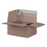 SMARTBOX CARTON À MONTER  BRUN - DIMENSIONS : L22,9 X H DE 5 À 11,5 X P16,4 CM