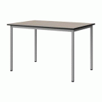 TABLE MALIBU 120X80 T6 4P STRA ANTIB ACACIA/NOIR GRIS 9006 - MANUTAN EXPERT