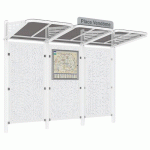 ABRI BUS CONVIVIALE 3 M FOND ACIER BLANC 9010 - PROCITY