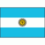 DRAPEAU ARGENTINE : DIMENSIONS - 50 X 75 CM
