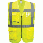 GILET HAUTE-VISIBILITÉ EXECUTIVE MADRID C496 JAUNE L - PORTWEST