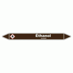 LOT DE 3 - MARQUEUR DE TUYAUTERIE - ETHANOL - VINYLE LAMINÉ - NFX 08-105 250 X 26 MM
