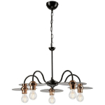 LAMKUR LIGHTING - LAMKUR ALICE PLAFONNIER SUSPENDU À PLUSIEURS BRAS NOIR, 5X E27