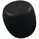 POUF GALET DE PAUL Ø 35 CM NOIR RAL 9004 - QUI EST PAUL