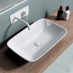 LAVABO VASQUE À POSER EN CÉRAMIQUE LAVE MAIN BLANC 58,5 X 37 X 12 CM BRUXELLES159 - BLANC - SOGOOD