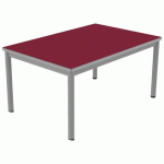 TABLE CARÉLIE MOB 120X80 T3 STRA POLYURÉ. CERISE GRIS/9006 - MOBIDECOR