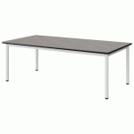 TABLE MALIBU 160X80 T2 4P STRA BÉTON F186/NOIR BLC 9016