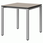 TABLE MALIBU 80X80 T6 SOUDÉ STR ACACIA/NOIR GRIS 9006 - MANUTAN EXPERT