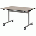 TABLE MALIBU RAB. 120X80 T5 DL ST ACACIA/NOIR GRIS 9006