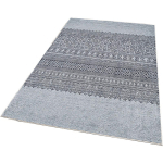 WELLHOME - TAPIS SALON EN POLYESTER DESIGN GRIS - 80X120CM - GRIS