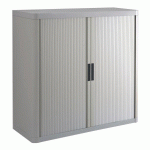 ARMOIRE EASY OFFICE HAUTEUR 104 CM CORPS ET RIDEAUX COLORIS GRIS - MANUTAN COLLECTIVITÉS