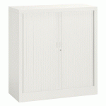 ARMOIRE MÉTAL À RIDEAUX UNION G. H 100 X L 100 X P 45 CM CORPS BLANC RAL 9003 RIDEAUX BLANC