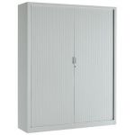 ARMOIRE MÉTAL CONFORT MAXI LARGEUR - A RIDEAUX - L. 160 X H. 198 CM - CORPS ALUMINIUM - RIDEAUX ALUMINIUM