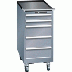 ARMOIRES À TIROIRS GRIS 411X725X890 AVEC 5 TIROIRS 75KG - LISTA