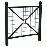 BARRIÈRE PROVINCE GRILLAGÉE 1.07 M BOULE - ZINC NOIR 9005 - PROCITY