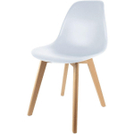 THE HOME DECO FACTORY - CHAISE SCANDINAVE COQUE - H.83 CM - 50 X 46,3 X 83 - BLANC