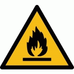 PANNEAU DE DANGER - MATIÈRE INFLAMMABLE - W002 - ISO 7010  - 315 MM - PVC