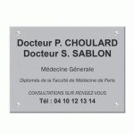 PLAQUE SIGNALÉTIQUE PERSONNALISABLE ACRYLIQUE - 30 X 20 CM META-PLAST JUSQU