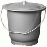 SEAU HYGIÉNIQUE - GRAND MODÈLE - AVEC COUVERCLE - 10 L - SILVER