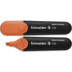SURLIGNEUR SCHNEIDER JOB POINTE BISEAUTEE RECHARGEABLE AVEC MAXX 660 REFILL STATION  RESISTE EVAPORATION ORANGE - LOT DE 20