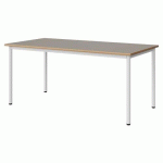 TABLE MALIBU 160X80 T5 4P STRA ALAISÉ GRIS U727/BLC 9016