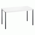 TABLE MULTI-USAGES L 140 X P 70 CM BLANC PIEDS ANTHRACITE