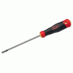 TOURNEVIS BI-MATIÈRE FENTE À LAME RONDE - POUR ÉLECTRICIEN - 6,5X125 MM SAM OUTILLAGE